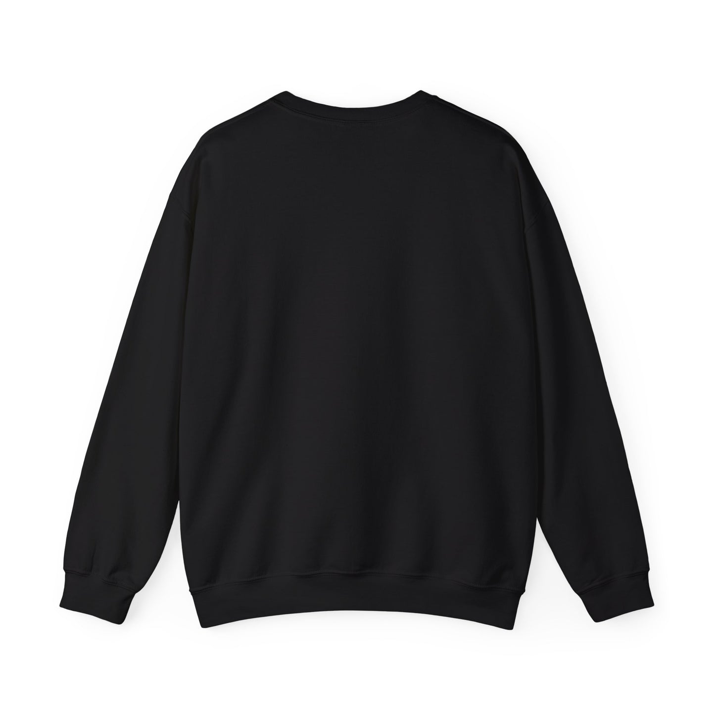 Sudadera unisex Piktrik Heavy Blend™ con cuello redondo y diseño de escudo en dorado (dorado) - Negro