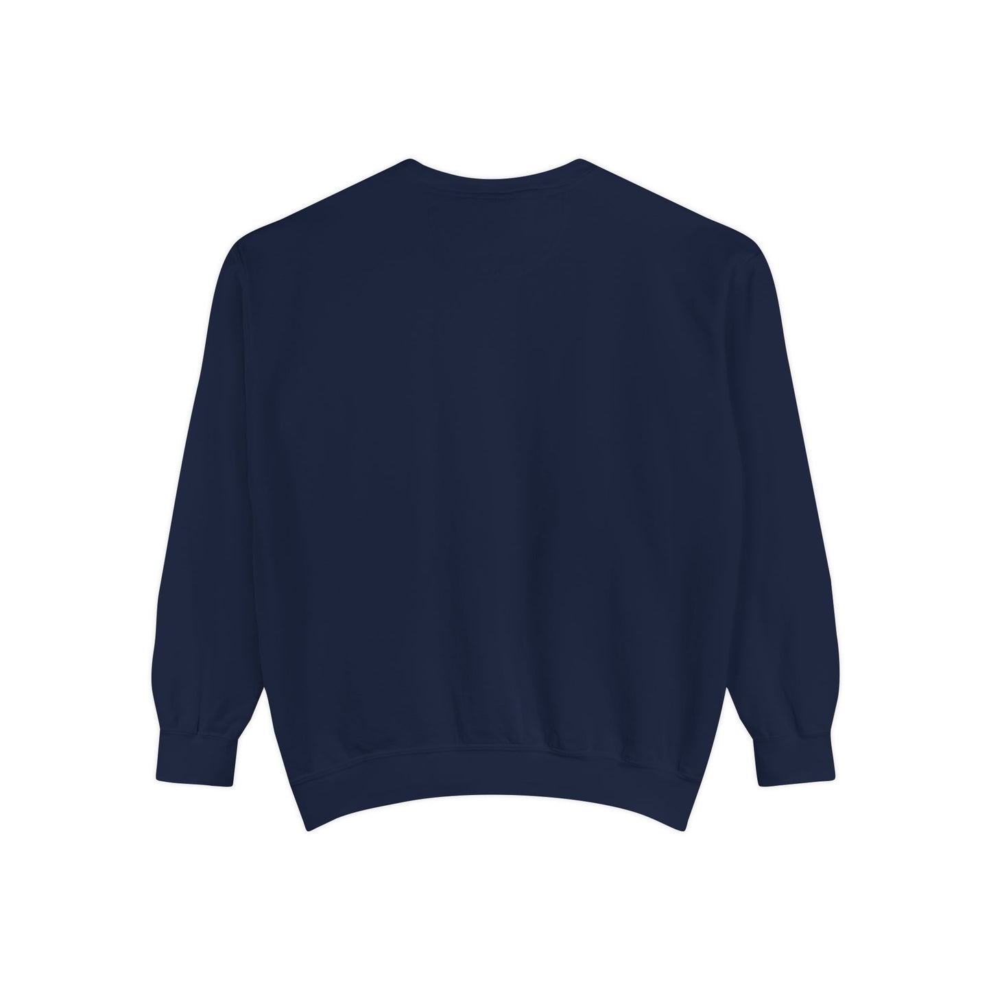 Sudadera unisex teñida Piktrik – Logotipo P en verde neón (lima eléctrica) – Azul marino