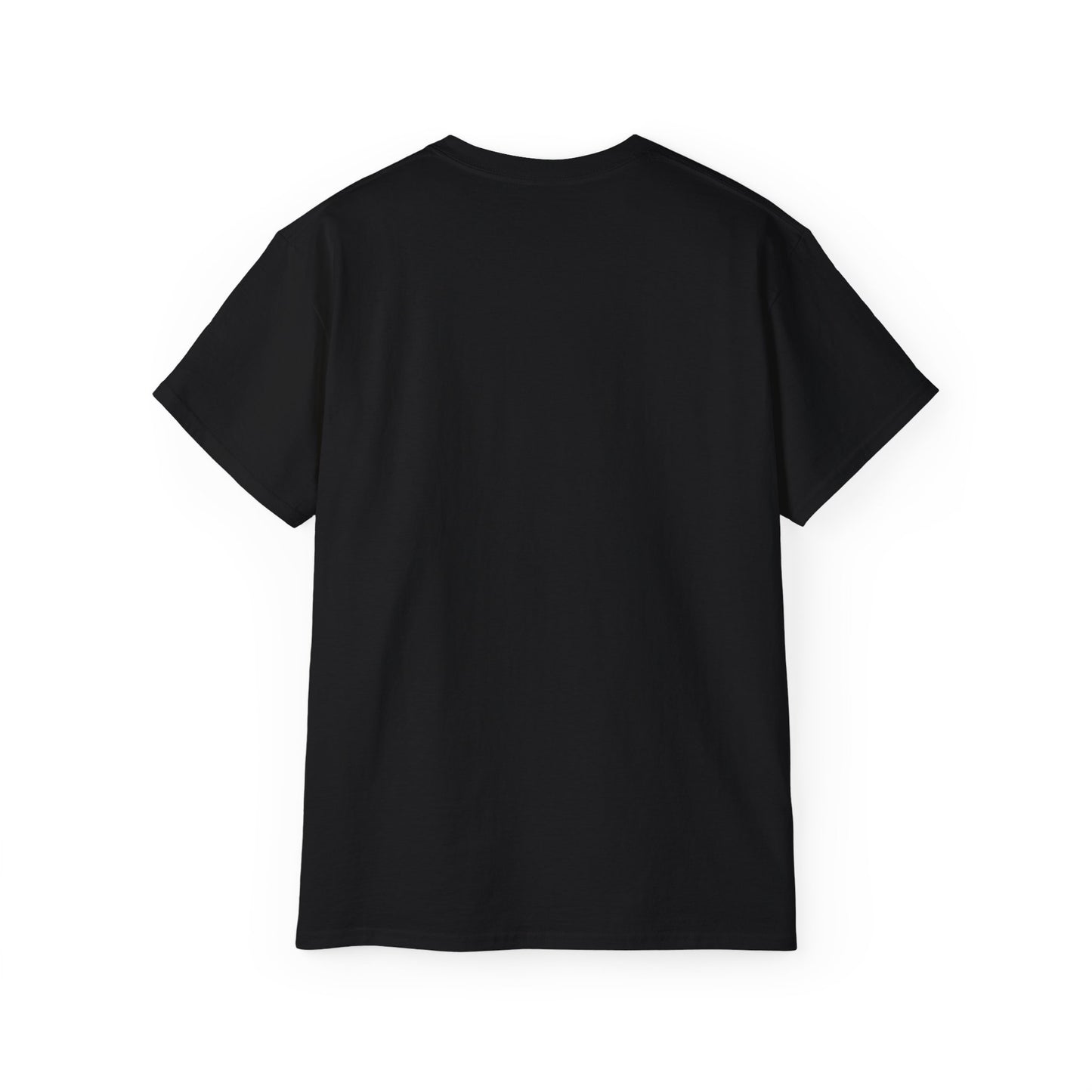 Camiseta unisex de algodón ultra fino Piktrik – Logotipo P en verde neón (lima eléctrica) – Negro