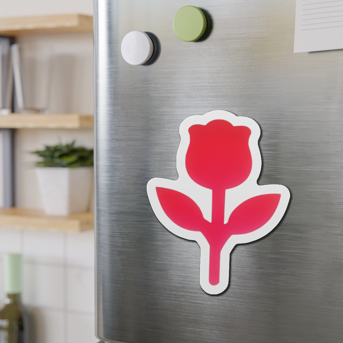 Piktrik Petal Pop Flower Paddle Skin – Voltage Pink (Neon Pink) Pickleball - Die-Cut Magnets