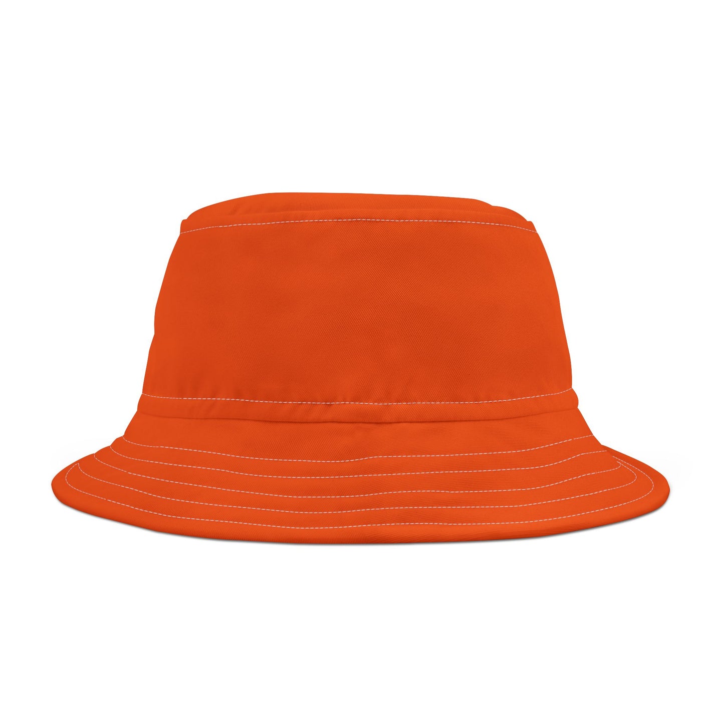 Sombrero de pescador Piktrik – Diseño de ondas de llamas en verde lima eléctrico (verde neón) – Naranja