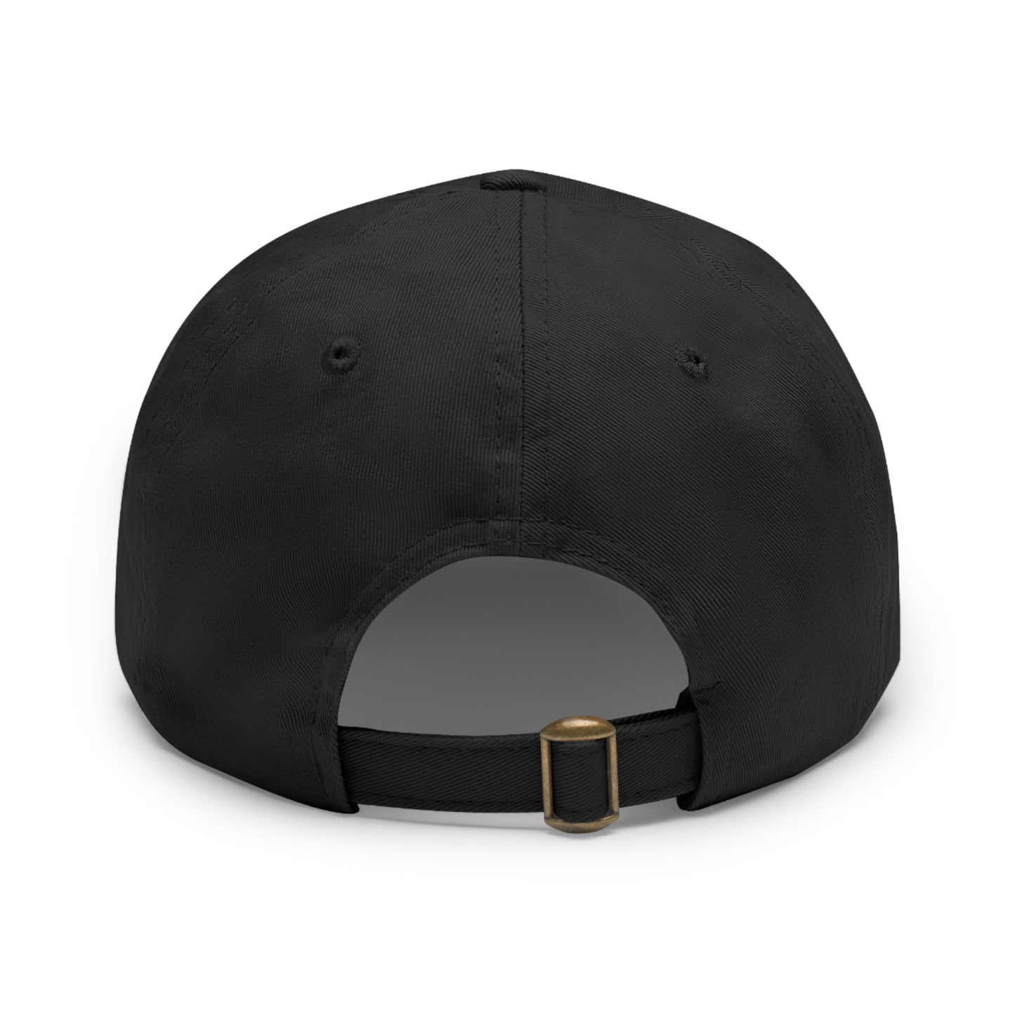 Gorra Piktrik Dad con parche de cuero – Logotipo P en rosa voltaje (rosa neón) – Negro