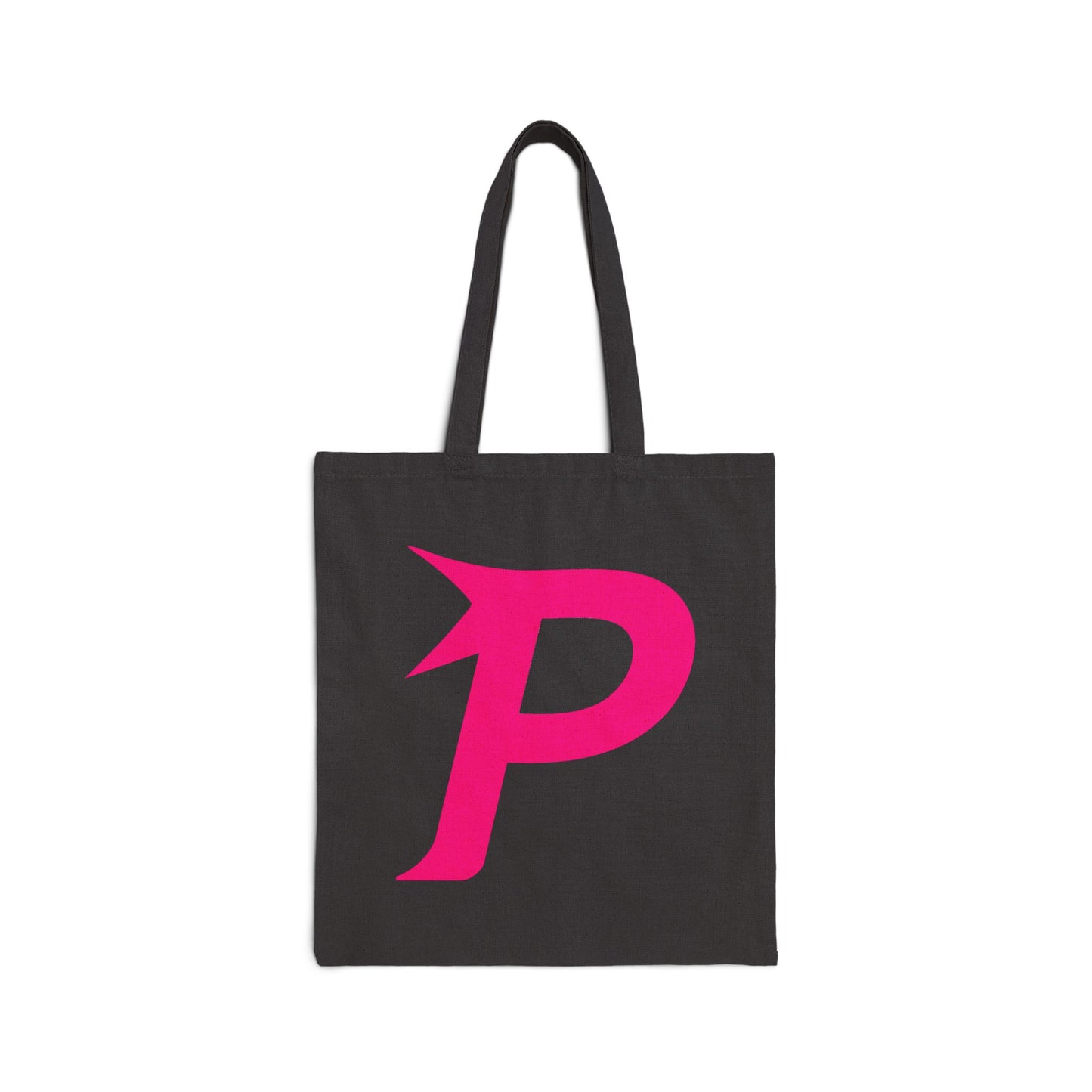 Bolsa de lona de algodón Piktrik con el logotipo P en rosa voltaje (rosa neón)