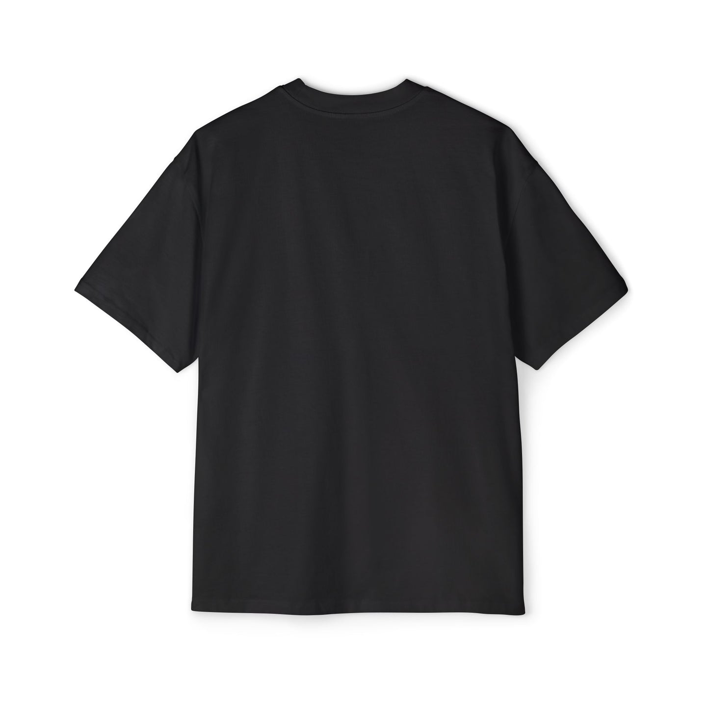 Piktrik Men's Heavy Oversized Tee – P Logo in Voltage Pink (Neon Pink) – Black