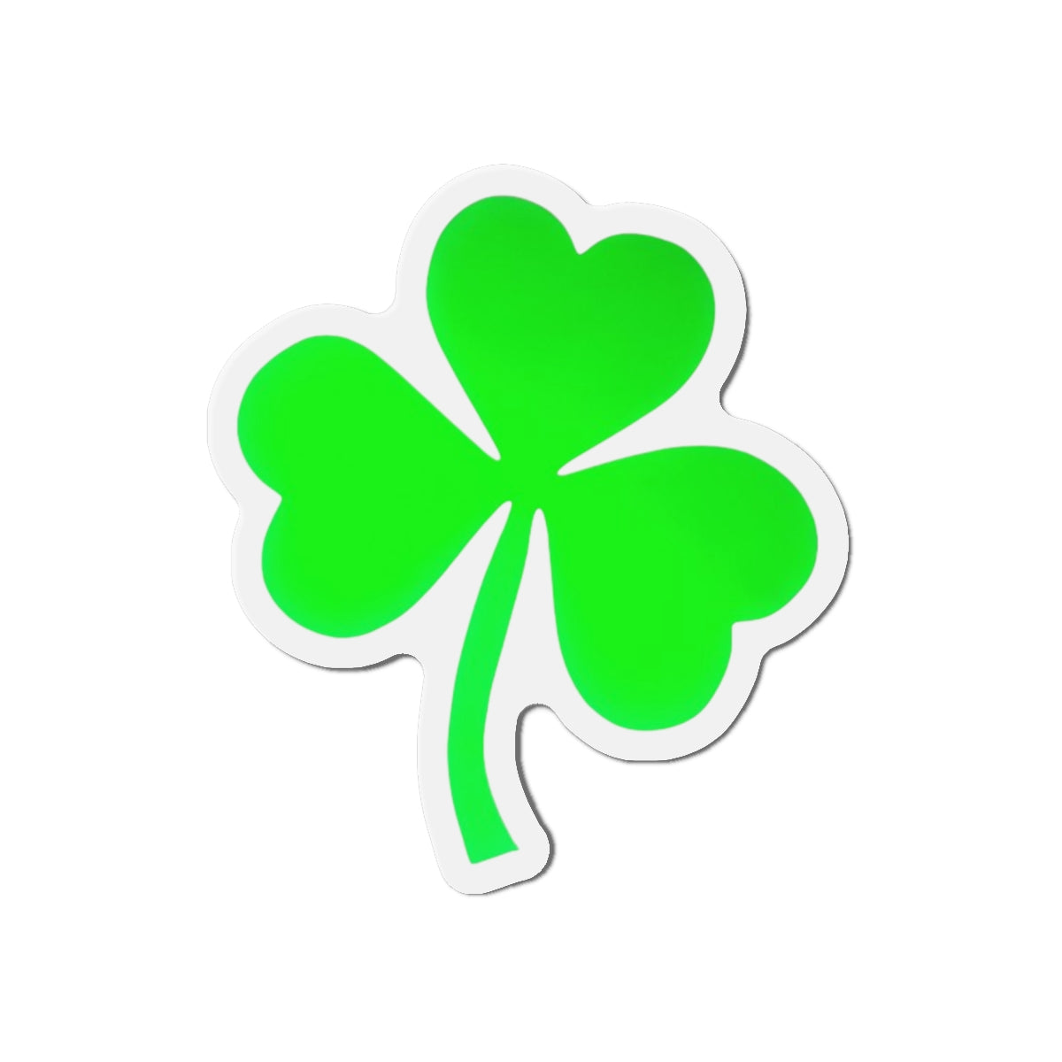 Piktrik Clover Charm Paddle Skin – Electric Lime Blaze (Neon Green) Pickleball - Die-Cut Magnets