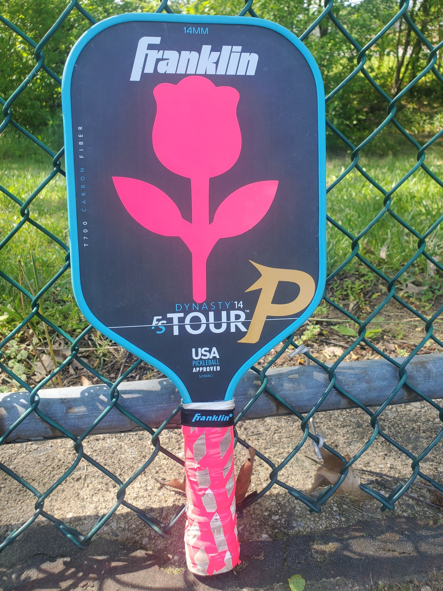 Piktrik Petal Pop Flower Paddle Skin – Voltage Pink (Neon Pink) Pickleball Paddle Accessory