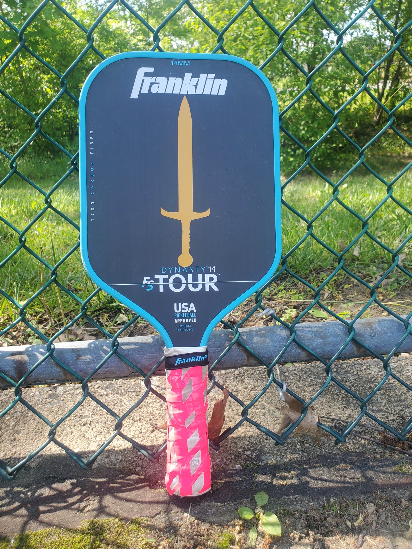 Diseño de pala de espada Piktrik – Golden Surge (oro) Accesorio de Pickleball