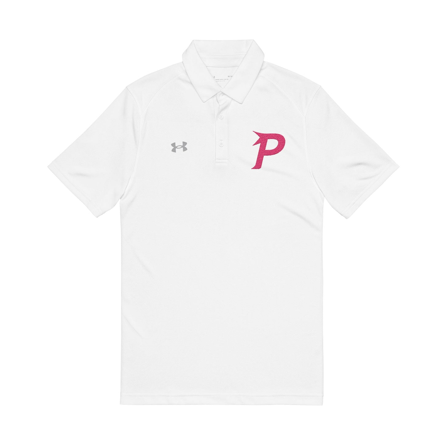 Polo Shirt - Piktrik Under Armour Polo – Voltage Pink P Logo Pickleball Premium