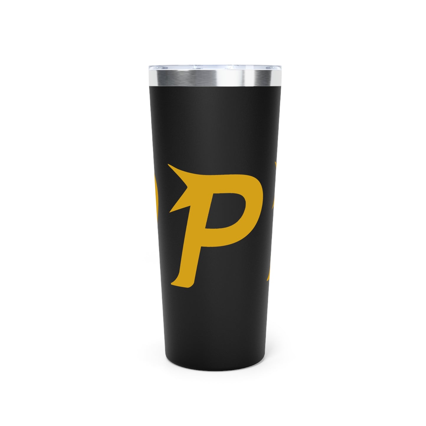 Piktrik Copper Vacuum Insulated Bottle 22oz – P Logo in Golden Surge (Gold) – Black