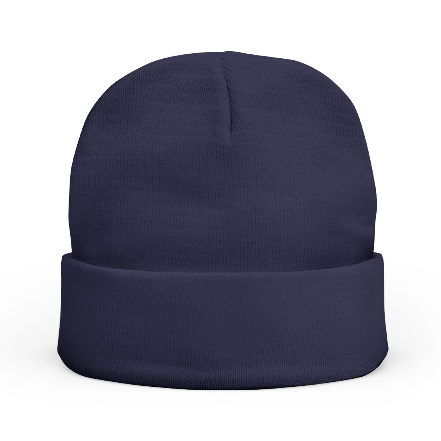 Gorro de punto Piktrik con el logo P bordado en verde neón (lima eléctrica) y azul marino oscuro