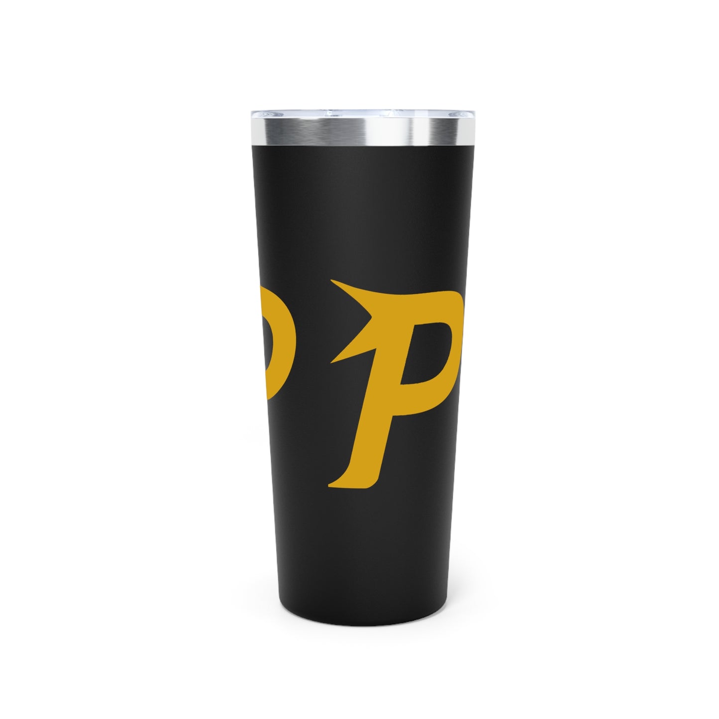 Piktrik Copper Vacuum Insulated Bottle 22oz – P Logo in Golden Surge (Gold) – Black