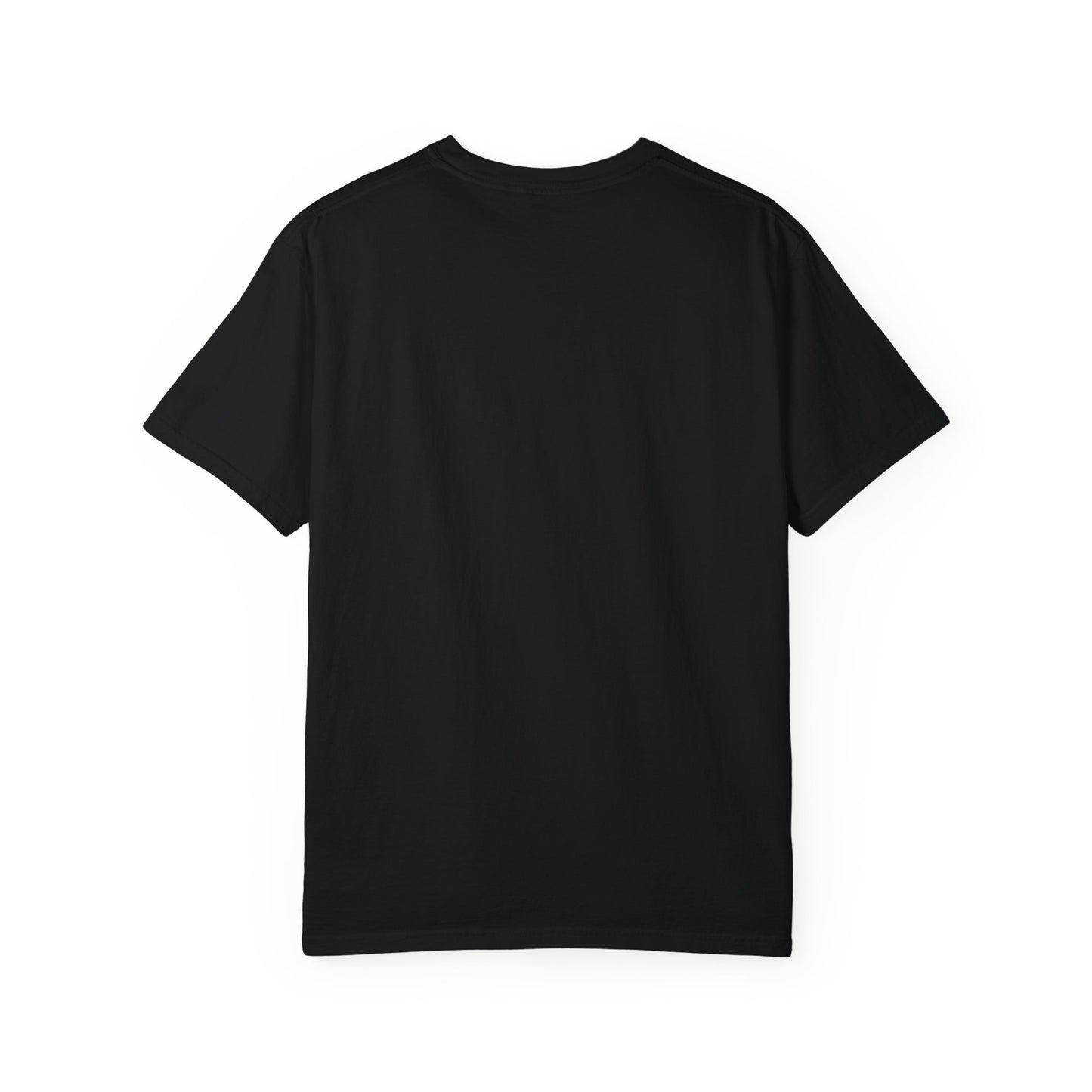 Camiseta unisex teñida Piktrik – Diseño de ondas de llamas en verde neón (lima eléctrica) – Negro