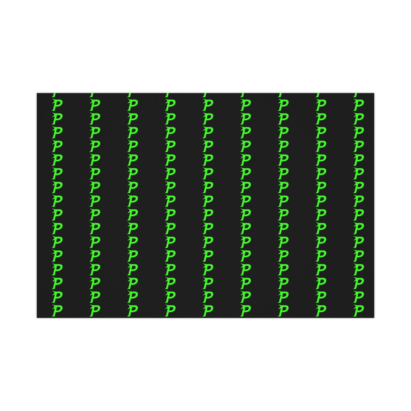 Papel de regalo Piktrik – Logotipo P en verde neón