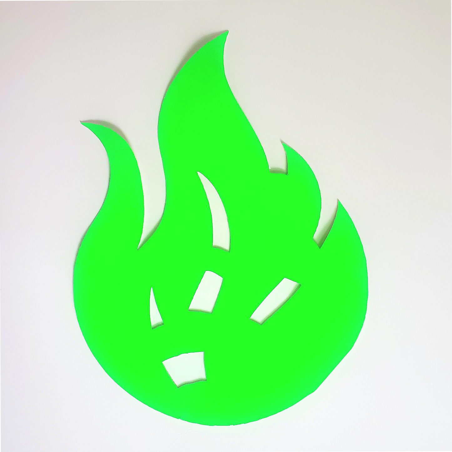Diseño de paleta Piktrik Flame Wave – Accesorio de Pickleball color lima eléctrico (verde neón)