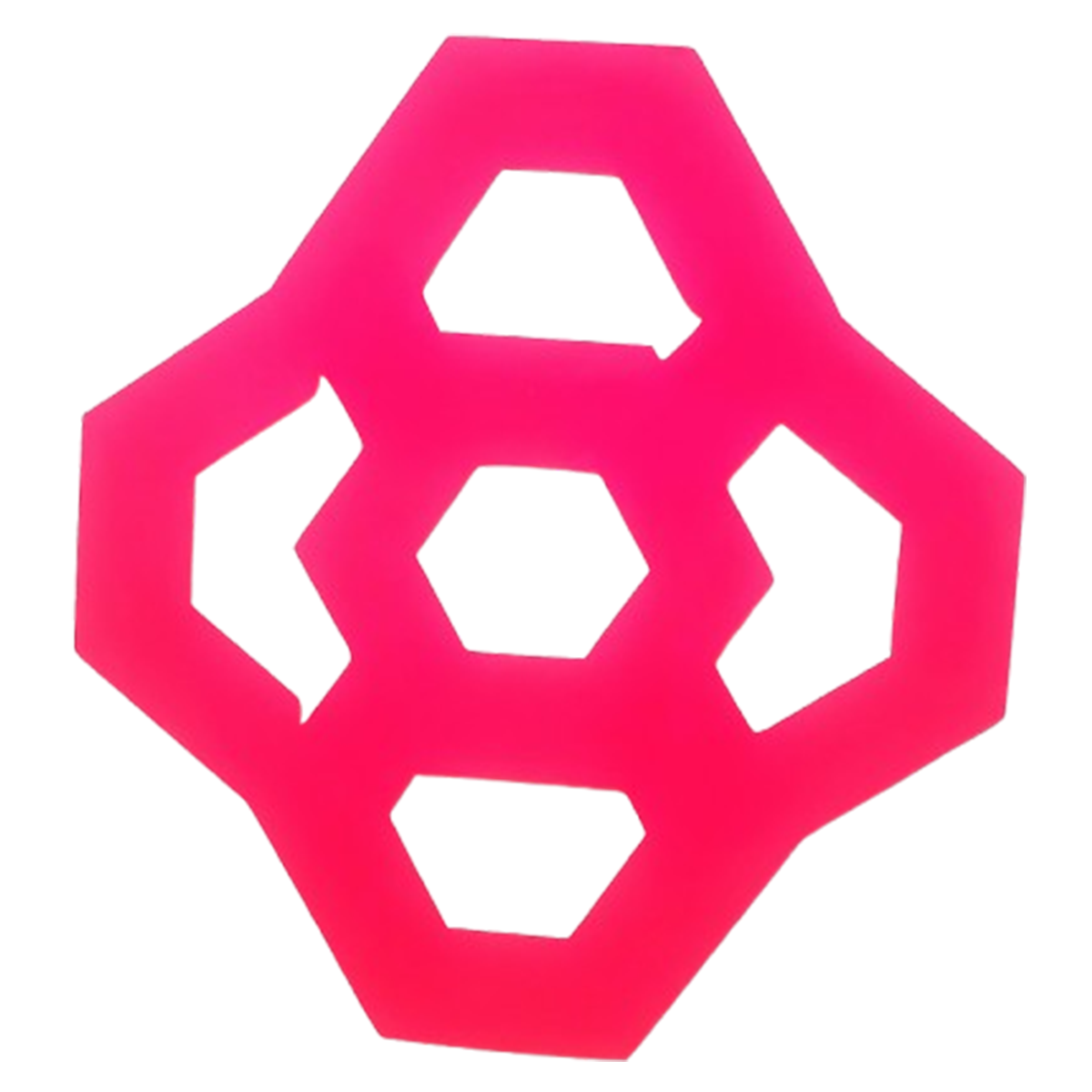 Piktrik Stellated Octahedron Paddle Skin – Voltage Pink (Neon Pink) Pickleball Paddle Accessory