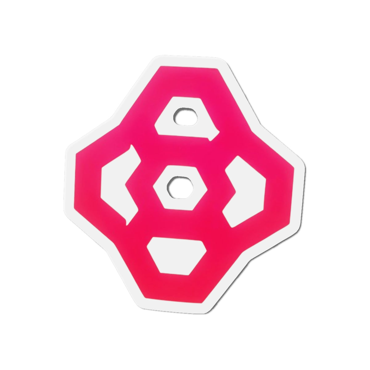 Piktrik Stellated Octahedron Paddle Skin – Voltage Pink (Neon Pink) Pickleball - Die-Cut Magnets