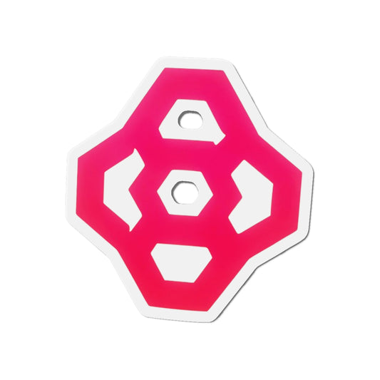 Piktrik Stellated Octahedron Paddle Skin – Voltage Pink (Neon Pink) Pickleball - Die-Cut Magnets