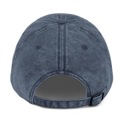 Gorra vintage Piktrik con el logo P bordado en dorado (dorado) - Azul marino 
