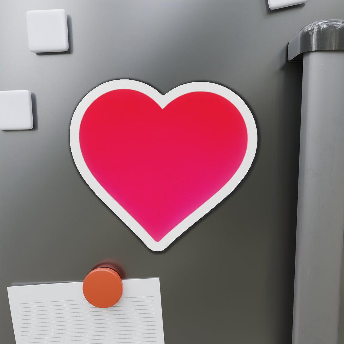 Piktrik Heart Paddle Skin – Voltage Pink (Neon Pink) Pickleball - Die-Cut Magnets