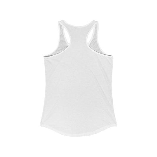 Piktrik Women's Ideal Racerback Tank – Heart Design in Voltage Pink (Neon Pink) – White