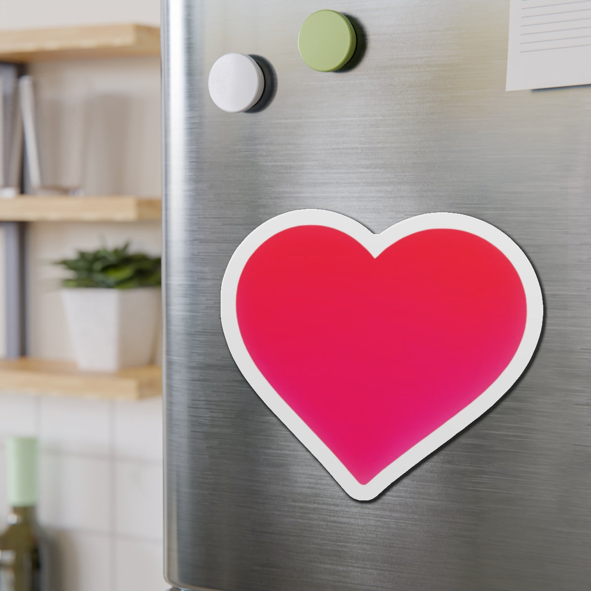Piktrik Heart Paddle Skin – Voltage Pink (Neon Pink) Pickleball - Die-Cut Magnets