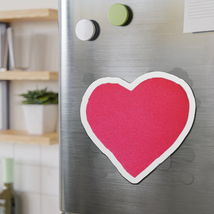Piktrik Heart Grit Paddle Skin - Razor Pink Pulse (Neon Pink) Pickleball - Die-Cut Magnets