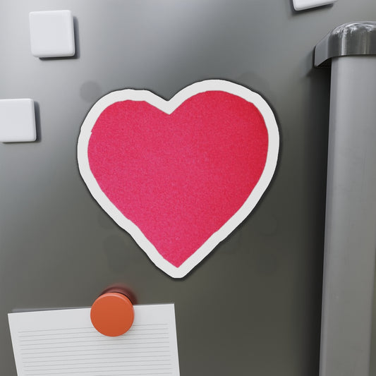 Piktrik Heart Grit Paddle Skin - Razor Pink Pulse (Neon Pink) Pickleball - Die-Cut Magnets