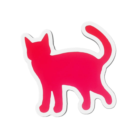 Piktrik Prowling Cat Paddle Skin – Voltage Pink (Neon Pink) Pickleball - Die-Cut Magnets