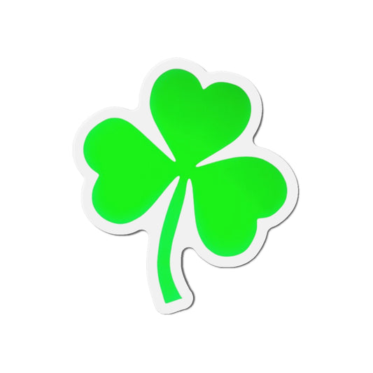 Piktrik Clover Charm Paddle Skin – Electric Lime Blaze (Neon Green) Pickleball - Die-Cut Magnets