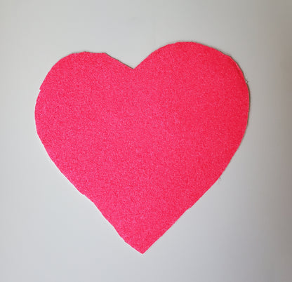 Piktrik Heart Grit Paddle Skin - Razor Pink Pulse (Neon Pink) Pickleball Paddle Accessory