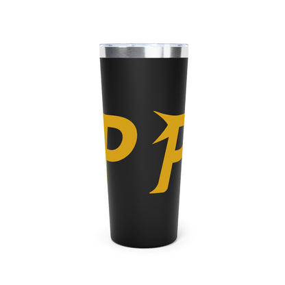 Piktrik Copper Vacuum Insulated Bottle 22oz – P Logo in Golden Surge (Gold) – Black