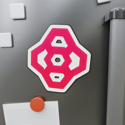 Piktrik Stellated Octahedron Paddle Skin – Voltage Pink (Neon Pink) Pickleball - Die-Cut Magnets