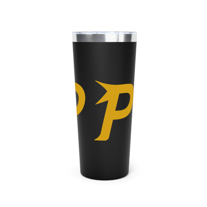Piktrik Copper Vacuum Insulated Bottle 22oz – P Logo in Golden Surge (Gold) – Black