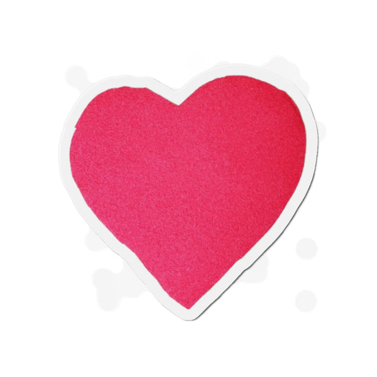 Piktrik Heart Grit Paddle Skin - Razor Pink Pulse (Neon Pink) Pickleball - Die-Cut Magnets