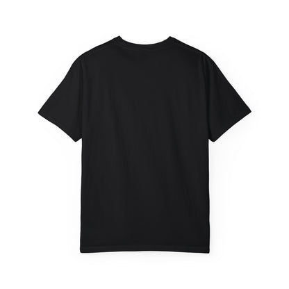Camiseta unisex teñida Piktrik – Diseño de ondas de llamas en verde neón (lima eléctrica) – Negro