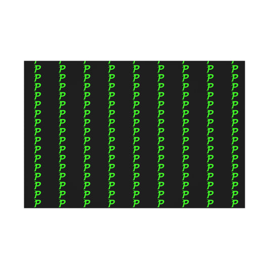 Papel de regalo Piktrik – Logotipo P en verde neón 