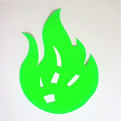 Diseño de paleta Piktrik Flame Wave – Accesorio de Pickleball color lima eléctrico (verde neón)