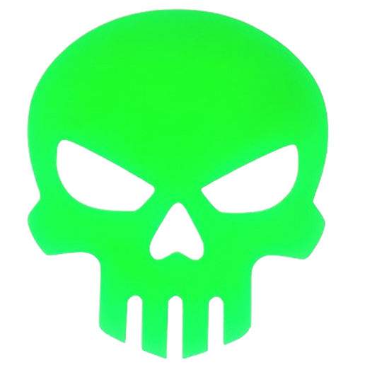 Piktrik Neon Skull Paddle Skin – Electric Lime Blaze (Neon Green) Pickleball Paddle Accessory