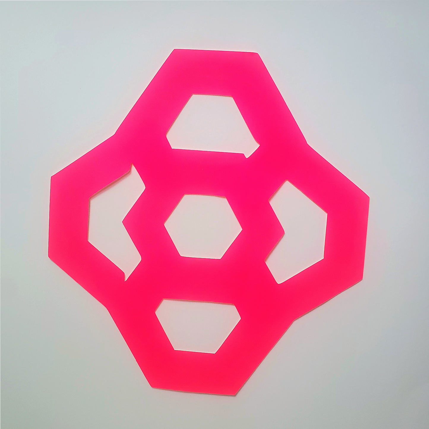 Piktrik Stellated Octahedron Paddle Skin – Voltage Pink (Neon Pink) Pickleball Paddle Accessory